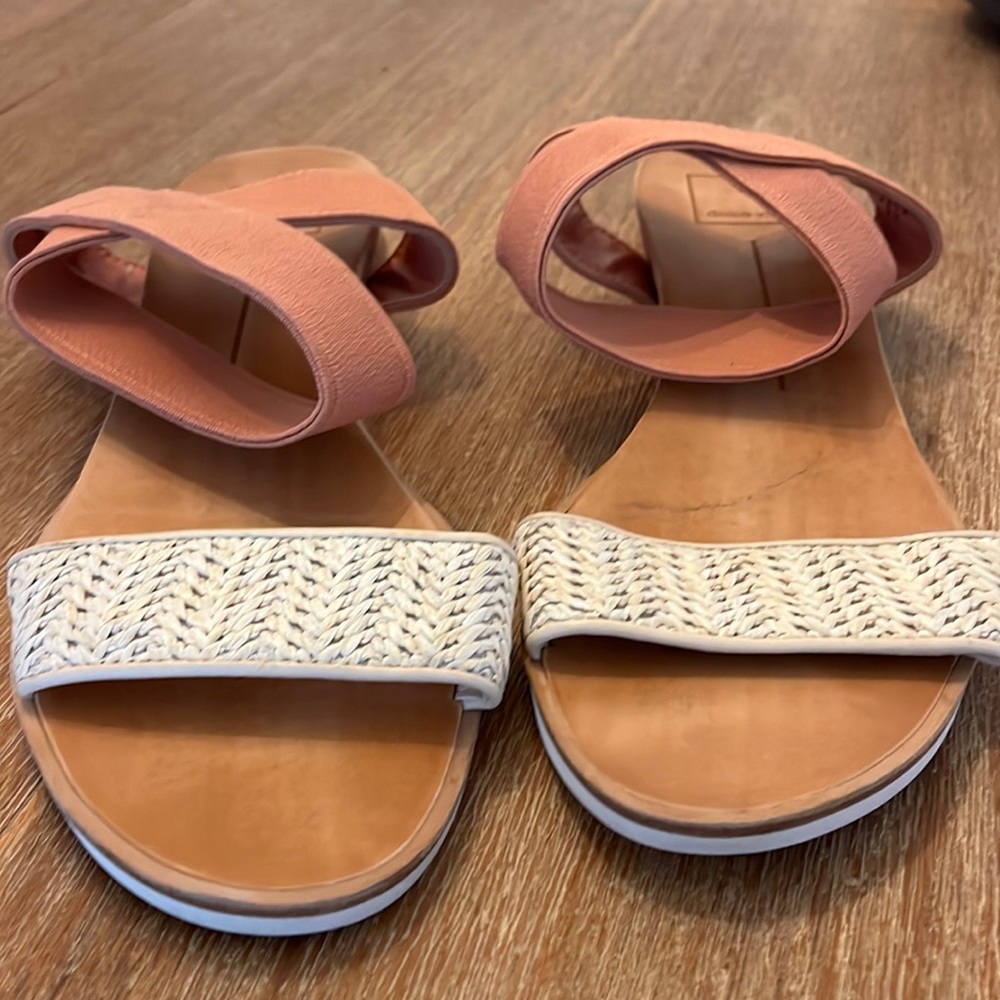 Dolce vita coral and nude sandals, size 8.5